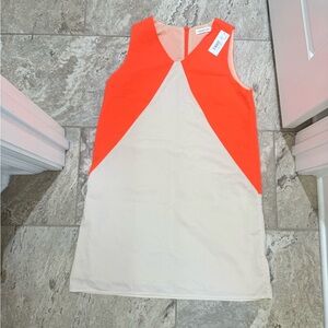 NWT Sugarlips Size Medium Colorblock Sleeveless Top - Orange and Cream